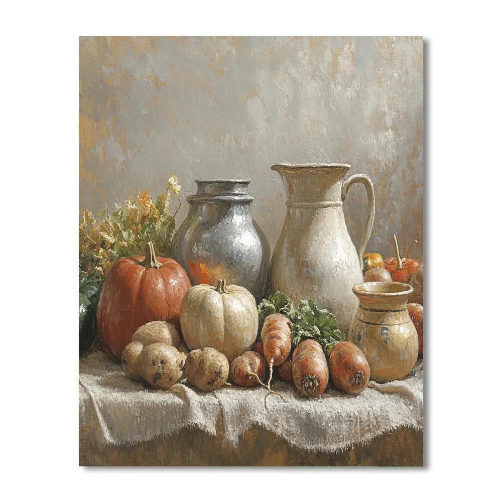 Diego Velázquez Inspired Market Vegetables And Pottery painting number kit