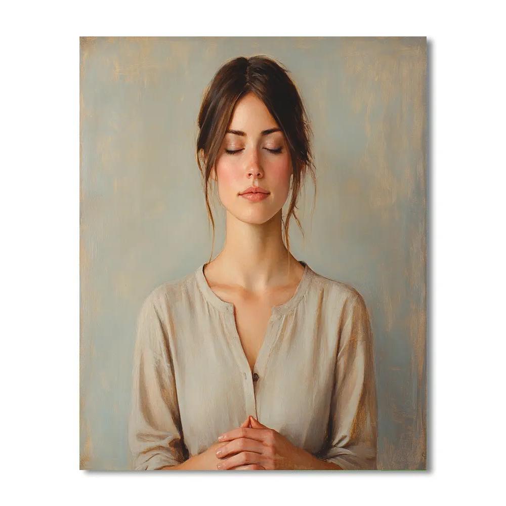 Leonardo Da Vinci Inspired Renaissance Portrait Paint by numbers art