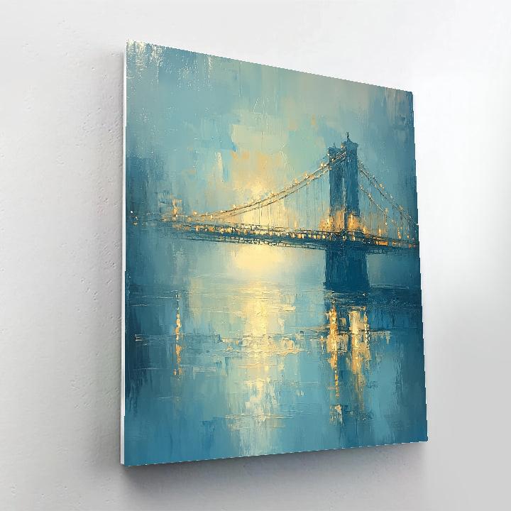 Claude Monet Inspired Foggy City Bridge paint by numbers