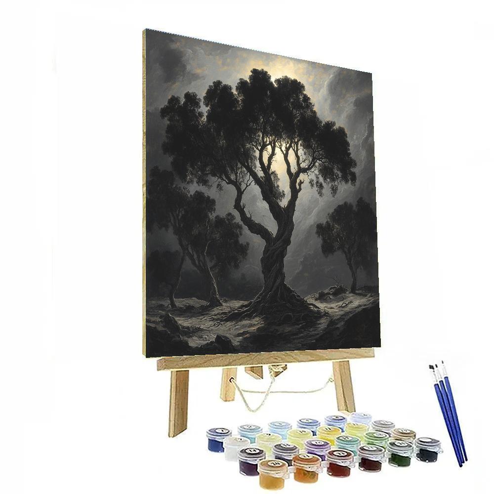 Francisco Goya Inspired Moonlit Grove In Shadow painting number kit