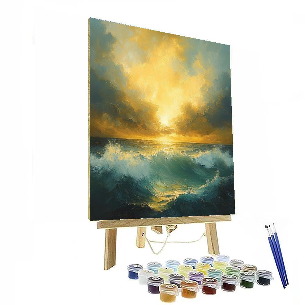 J.M.W. Turner Inspired Stormy Coastline Paint by numbers art
