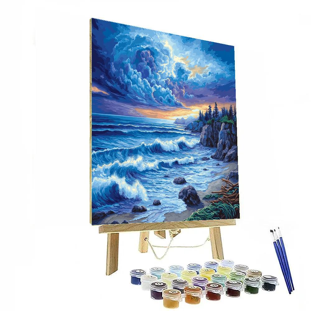 Emily Carr Inspired Coastal Maelstrom Number painting