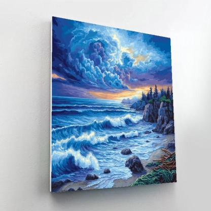 Emily Carr Inspired Coastal Maelstrom Number painting