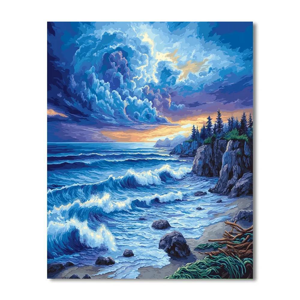 Emily Carr Inspired Coastal Maelstrom Number painting