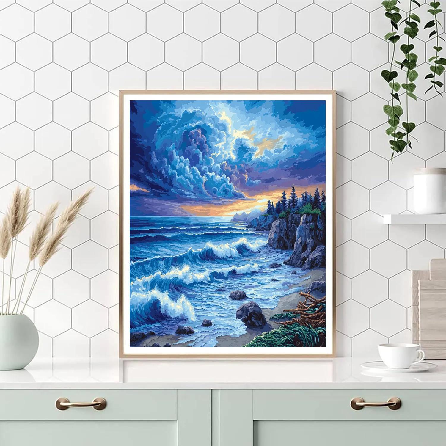 Emily Carr Inspired Coastal Maelstrom Number painting