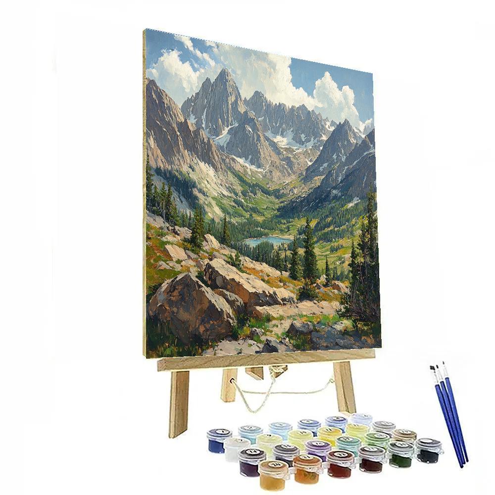 Gustave Courbet Inspired Rugged Mountains Paint by numbers kits