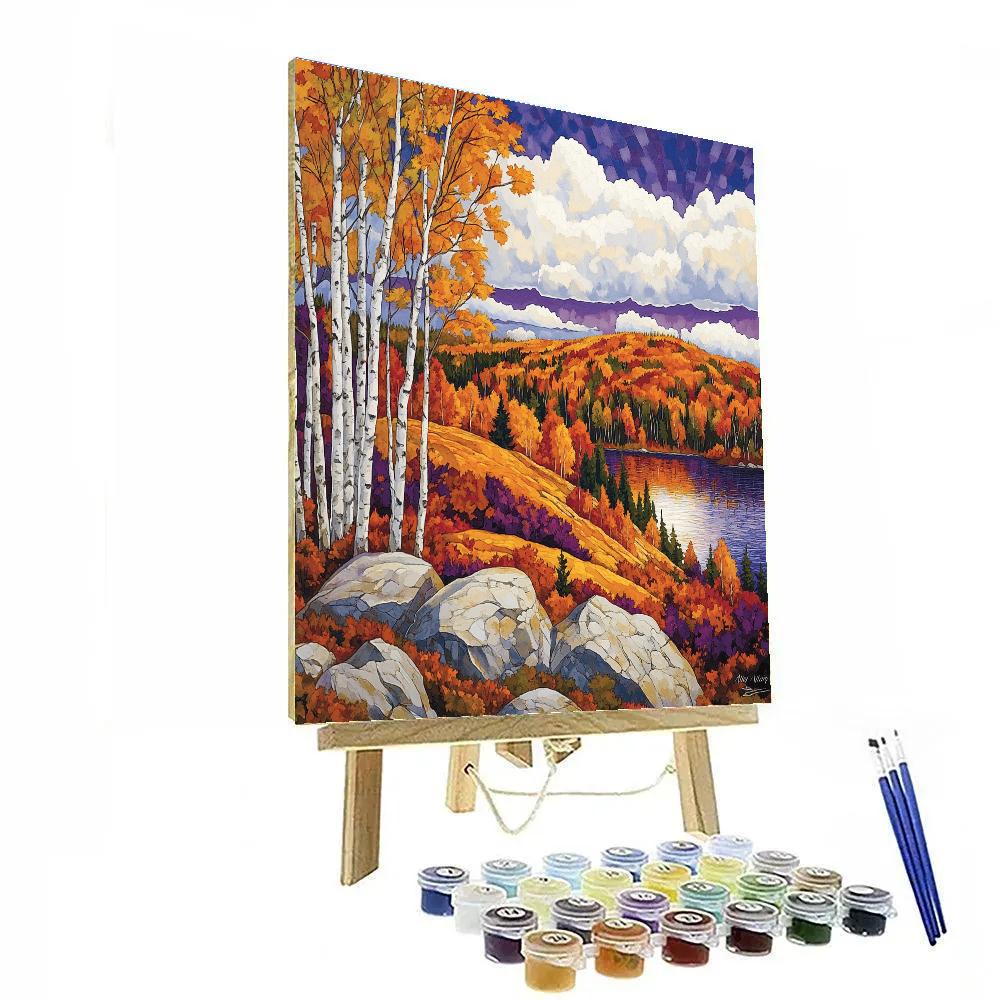 Franklin Carmichael Inspired Golden Autumn Ridge Paint by numbers kits