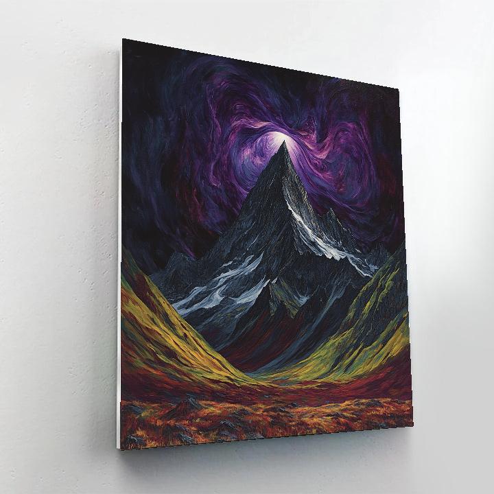 Frederick Varley Inspired Brooding Mountain Under Violet Sky Painting by numbers kit