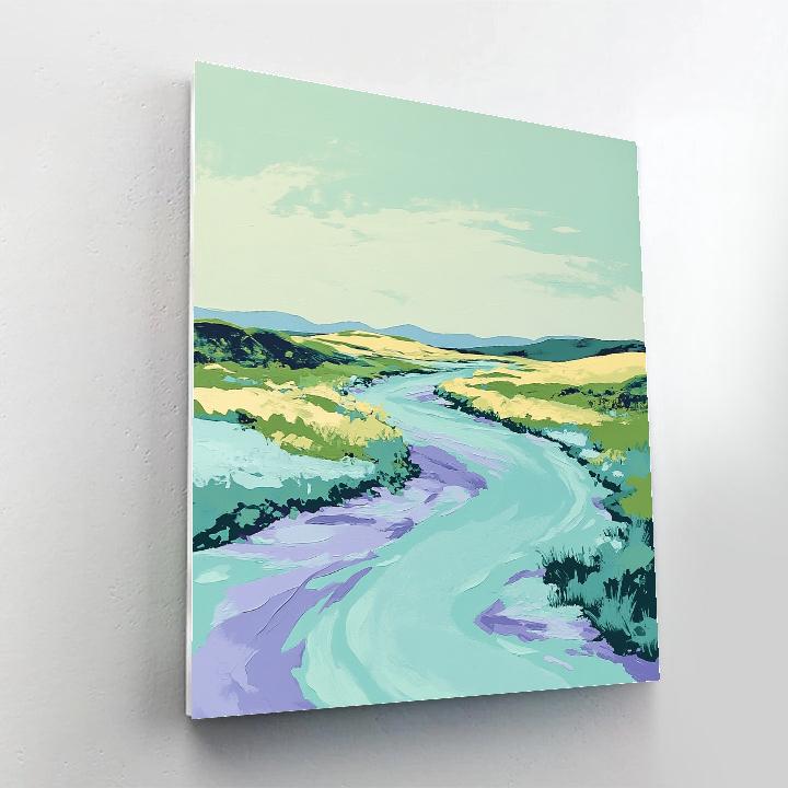 Franklin Carmichael Inspired Spring Thaw On Serpentine River paint by number