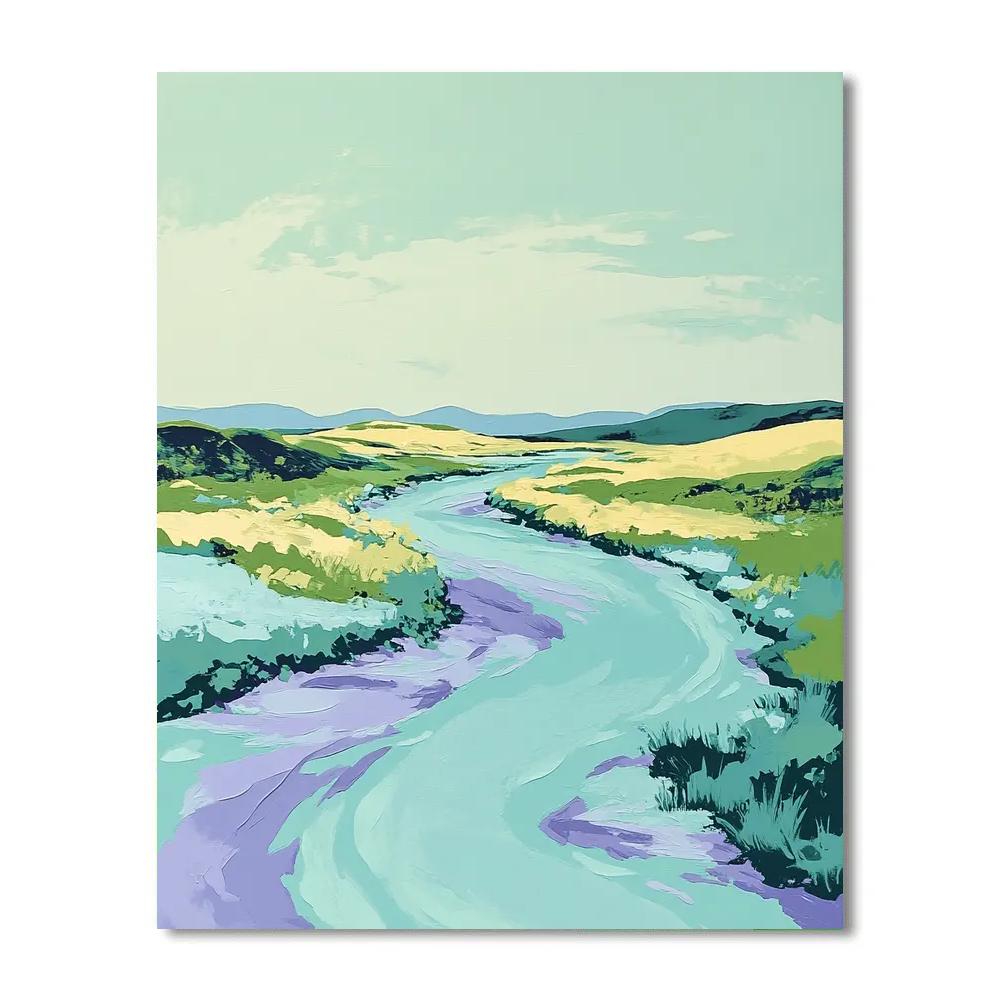 Franklin Carmichael Inspired Spring Thaw On Serpentine River paint by number
