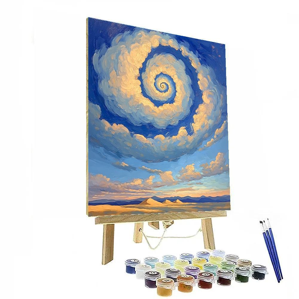Georgia O’Keeffe Inspired Spiral Cloud Over Mesa Paint by numbers art