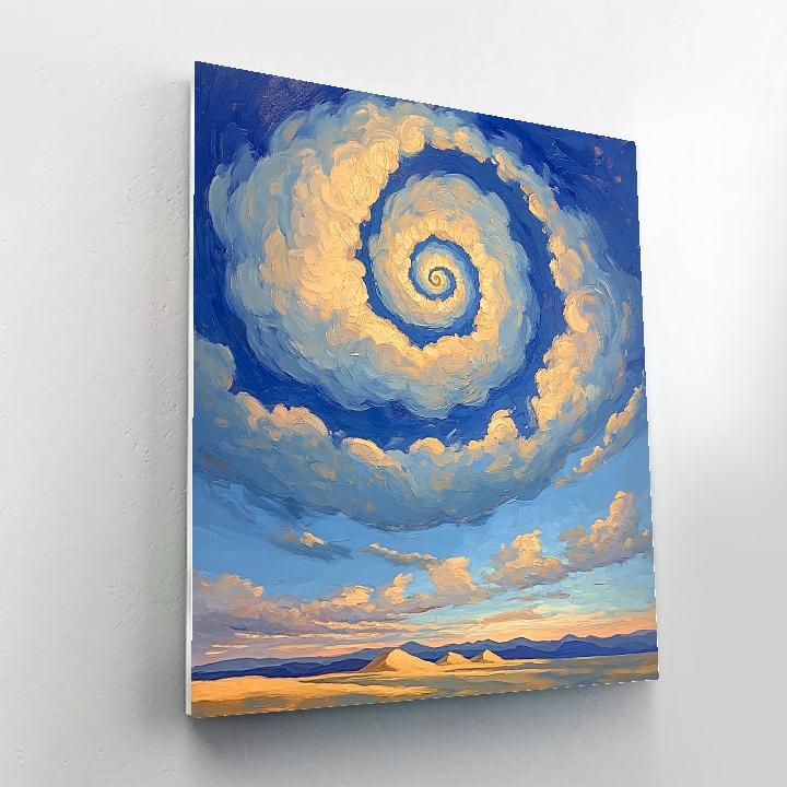 Georgia O’Keeffe Inspired Spiral Cloud Over Mesa Paint by numbers art