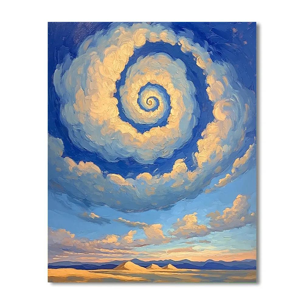 Georgia O’Keeffe Inspired Spiral Cloud Over Mesa Paint by numbers art