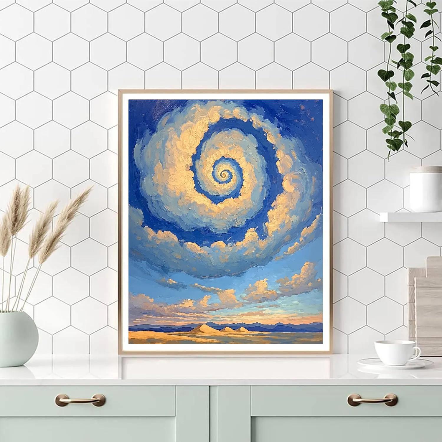 Georgia O’Keeffe Inspired Spiral Cloud Over Mesa Paint by numbers art