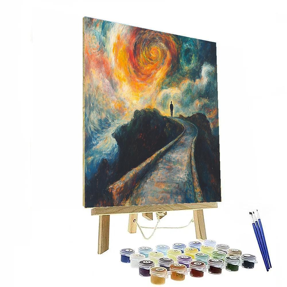 Edvard Munch Inspired Storm Of Emotions painting number kit