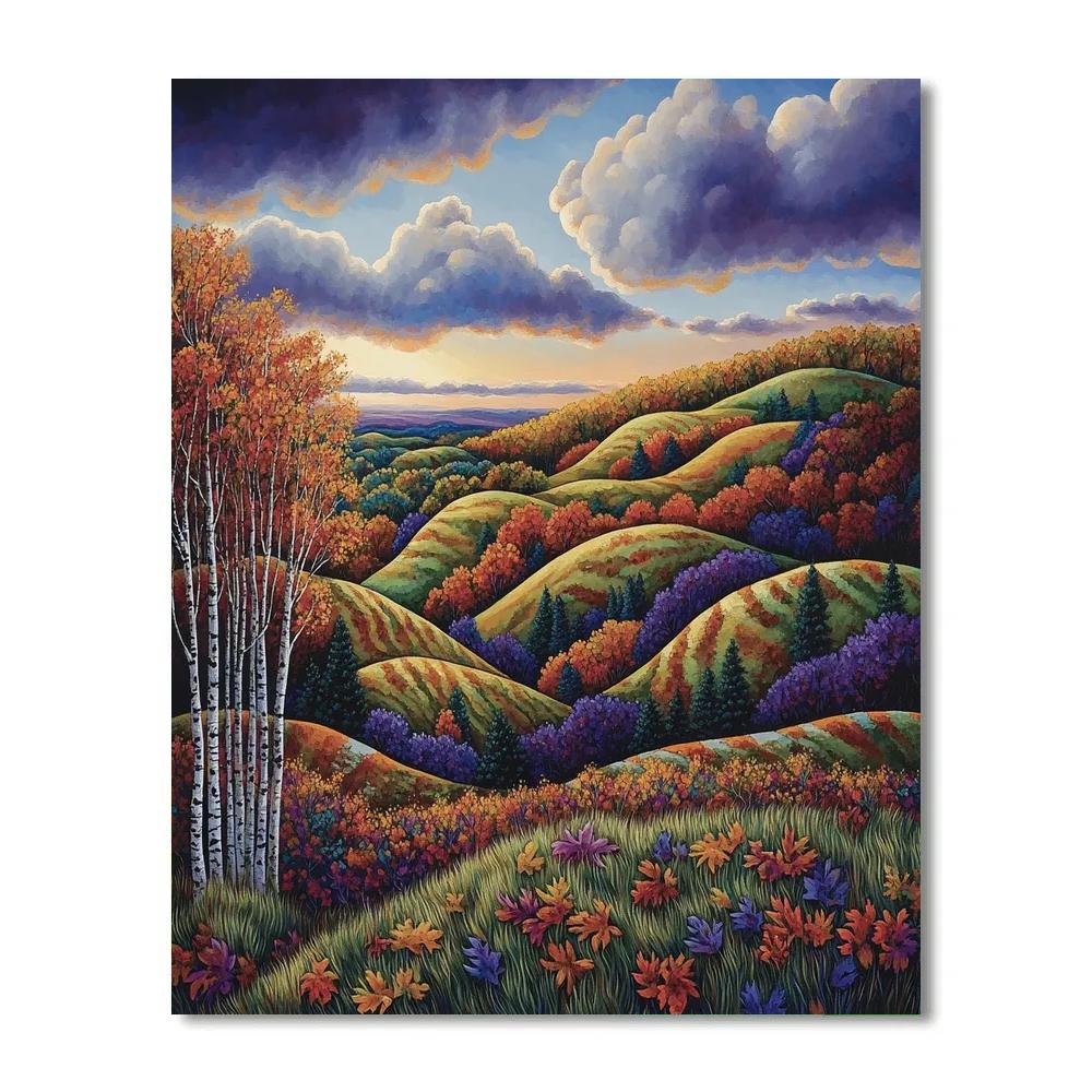 J. E. H. MacDonald Inspired Algoma Autumn Hills Paint by numbers kits