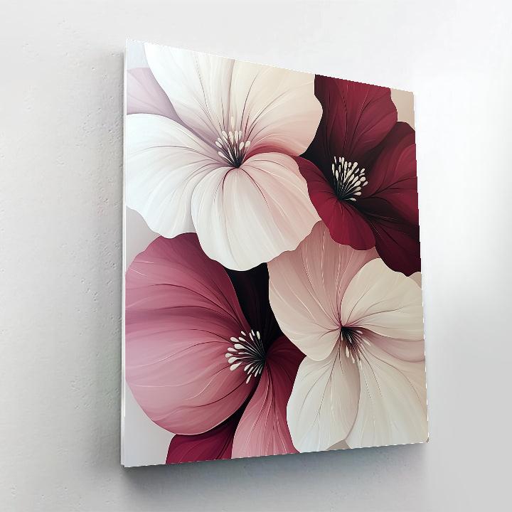 Georgia O’Keeffe Inspired Red Petal Close Up paint by numbers