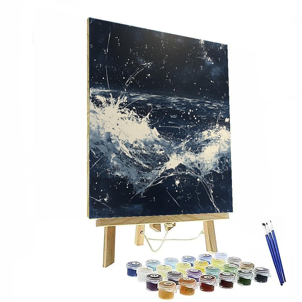 Jackson Pollock Inspired Midnight Storm Field Number painting