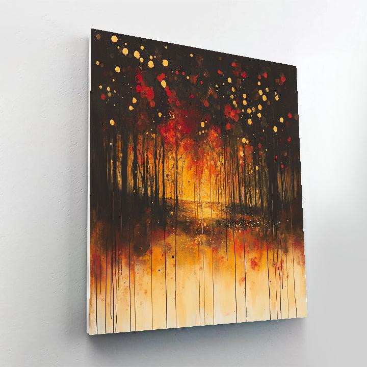 Jackson Pollock Inspired Autumnal Web Of Color painting number kit