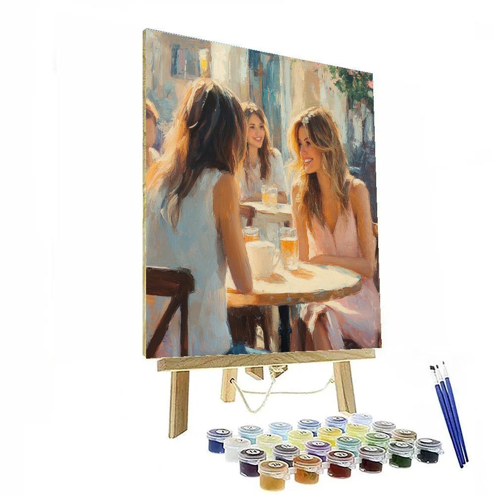 Renoir Inspired Cafe Conversation paint by number