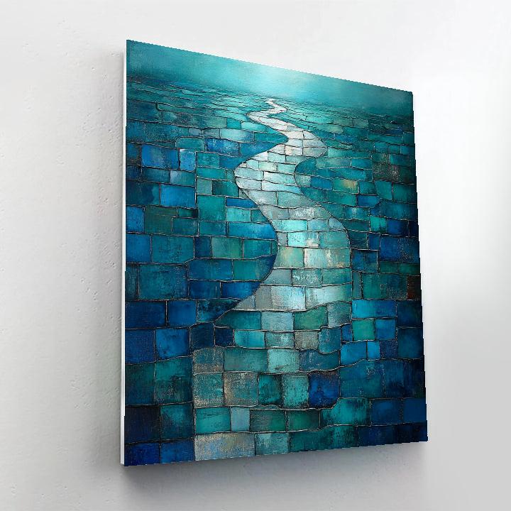 Jean-Paul Riopelle Inspired River Of Reflective Blocks Numbered painting kits