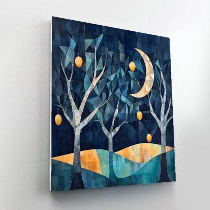 Pablo Picasso Inspired Cubist Moonlit Orchard painting number kit