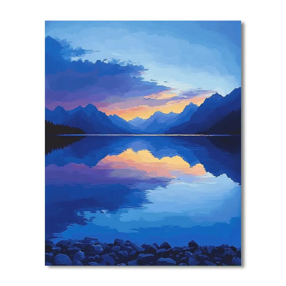 Lawren Harris Inspired Northern Lake In Stillness Painting by numbers kit