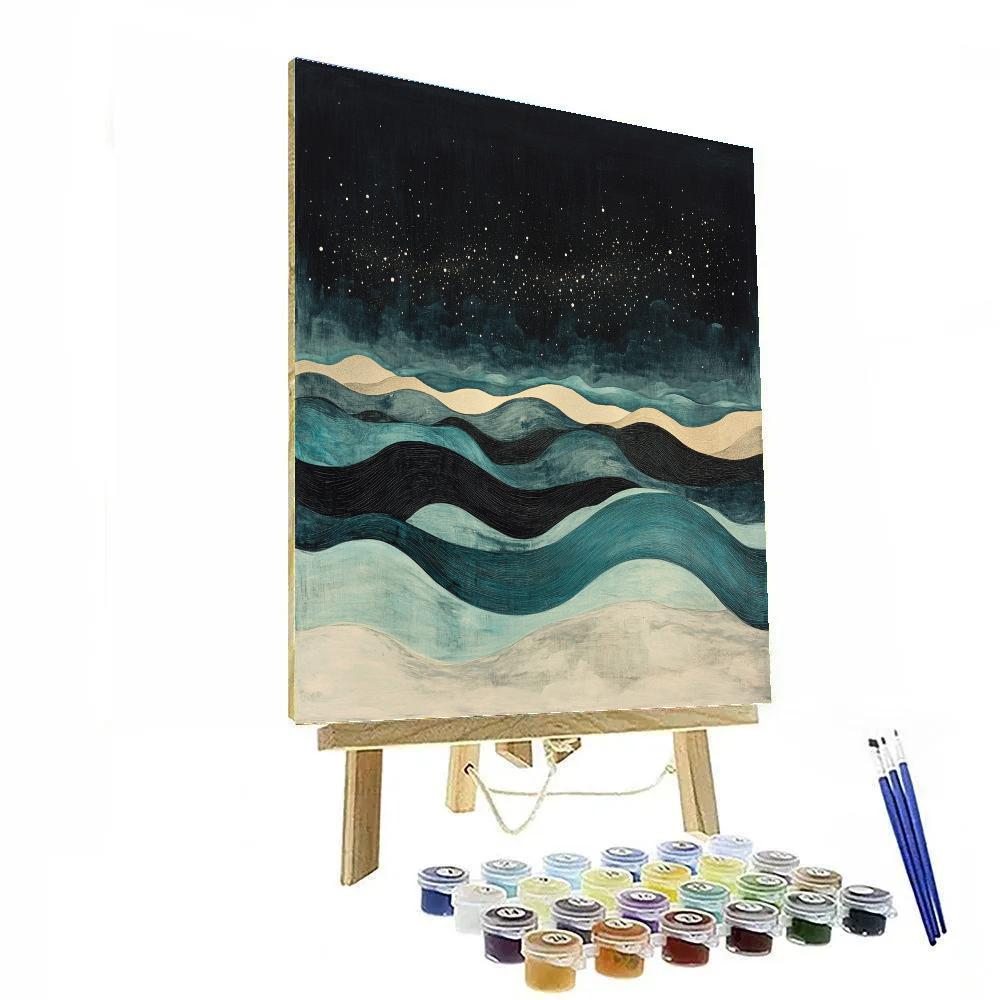 Zhao Mengfu Inspired River Of Celestial Ink paint by numbers