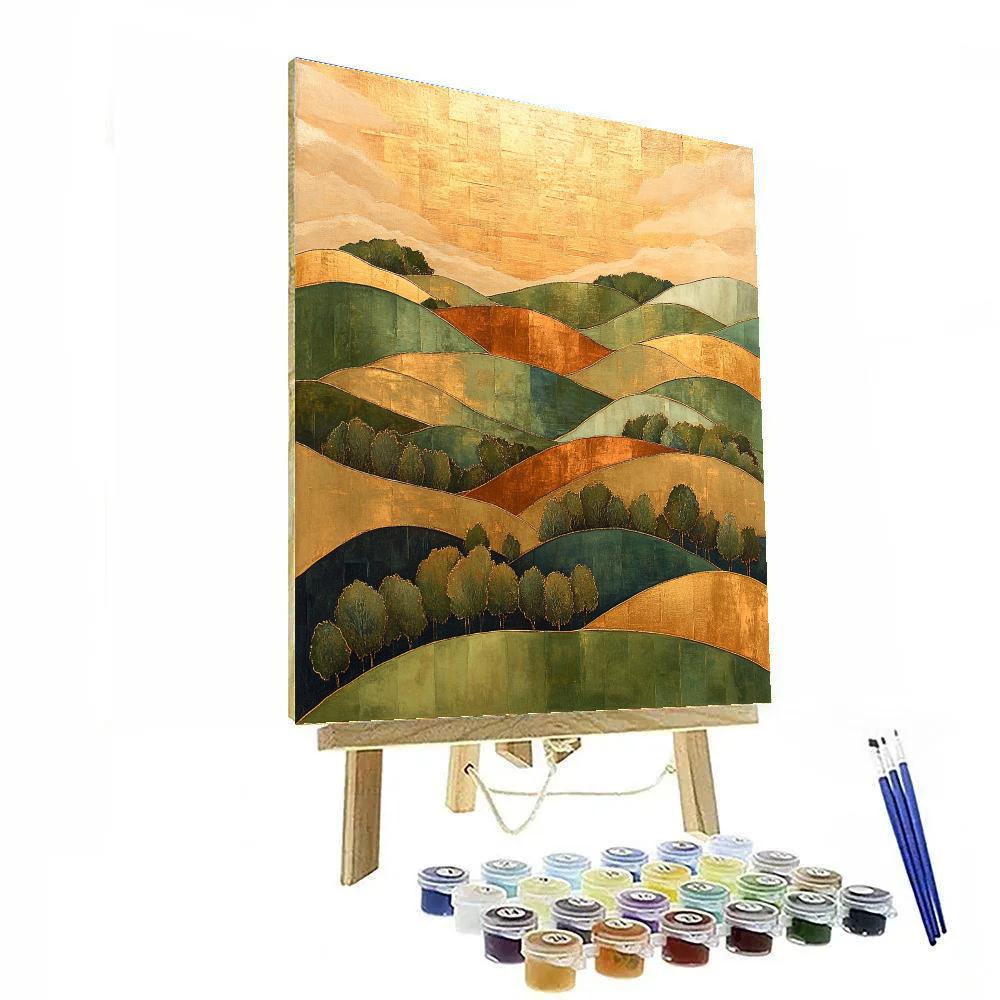 Paul Cézanne Inspired Mediterranean Dusk Hills Number painting