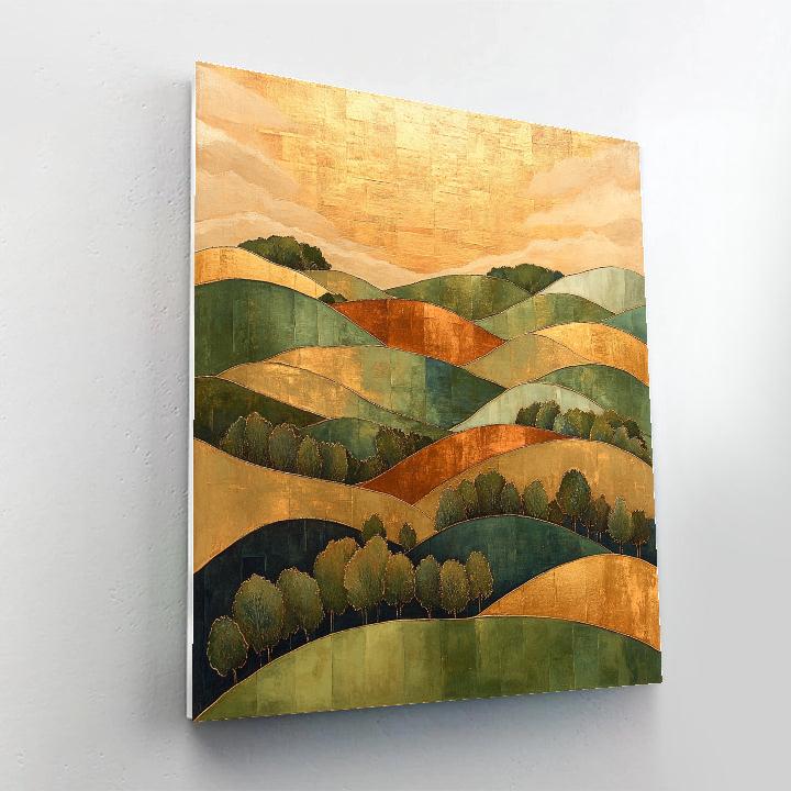 Paul Cézanne Inspired Mediterranean Dusk Hills Number painting