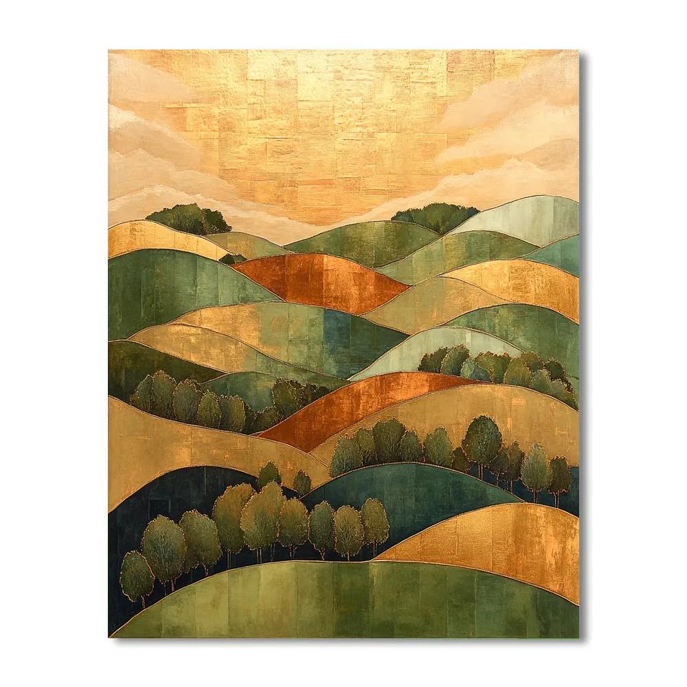 Paul Cézanne Inspired Mediterranean Dusk Hills Number painting