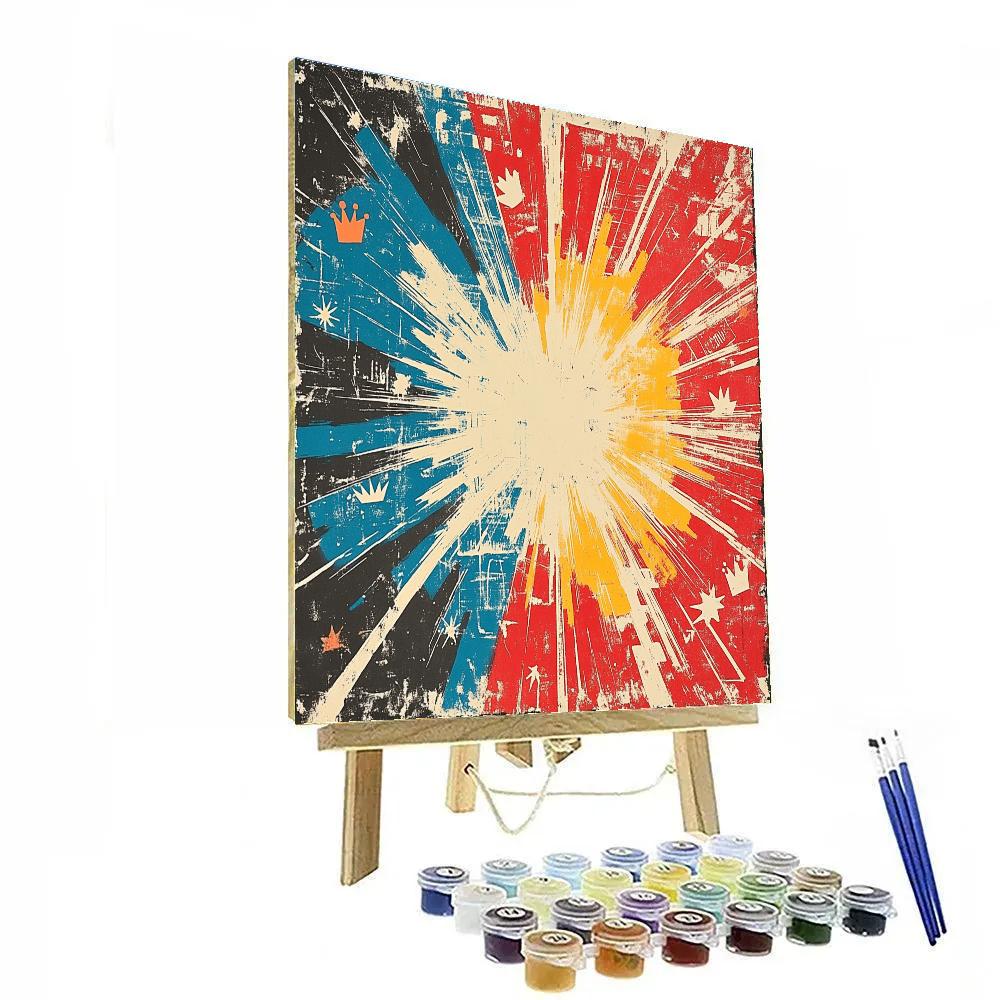Jean-Michel Basquiat Inspired Urban Cosmos painting number kit