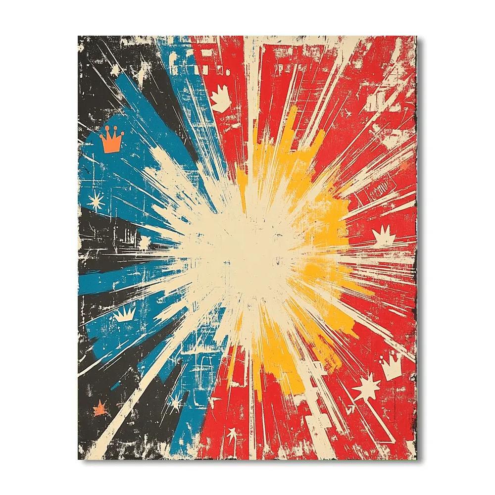 Jean-Michel Basquiat Inspired Urban Cosmos painting number kit