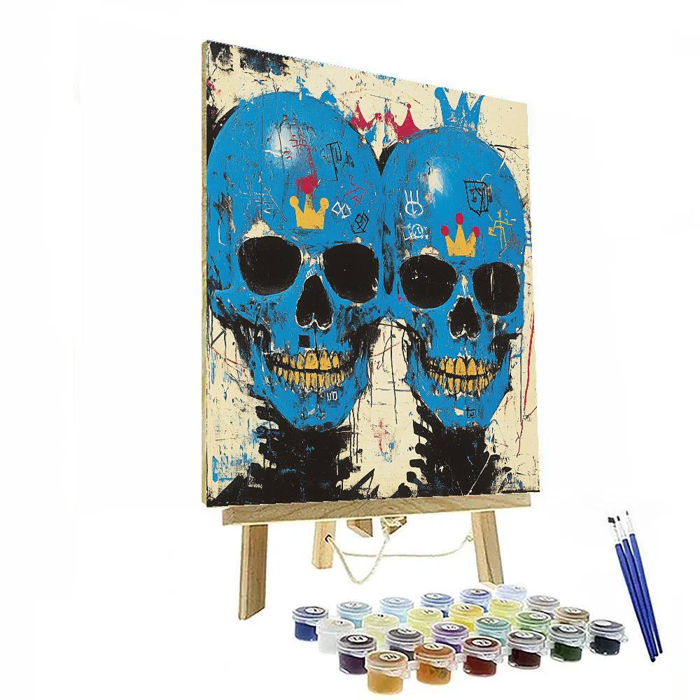 Jean-Michel Basquiat Inspired Fractured Identity paint by number