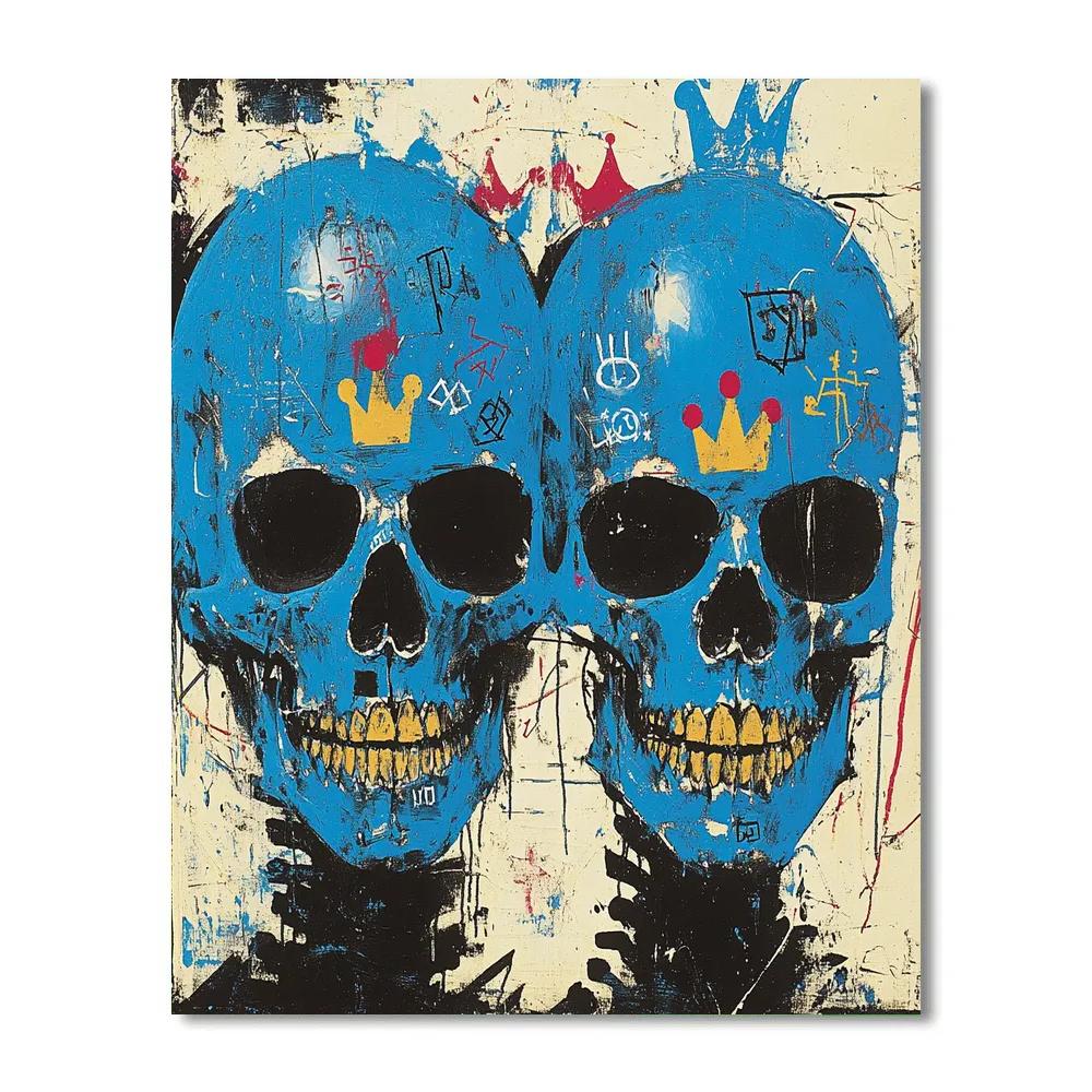 Jean-Michel Basquiat Inspired Fractured Identity paint by number