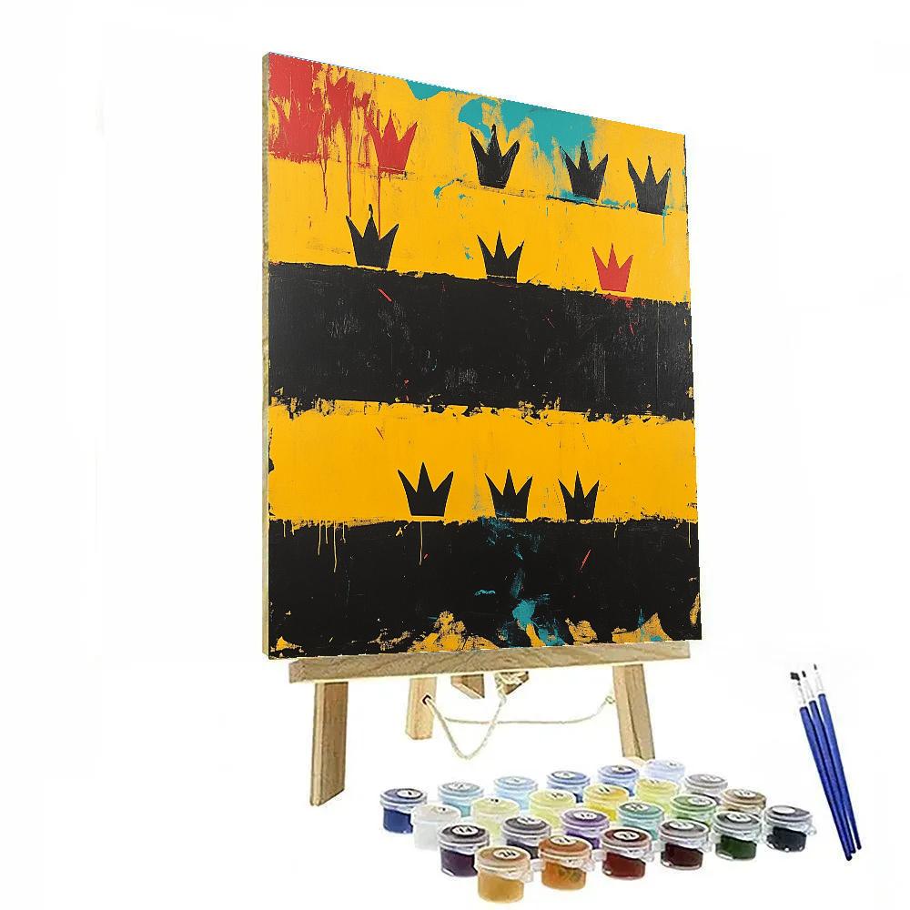 Jean-Michel Basquiat Inspired Rhythm Of Protest paint by number
