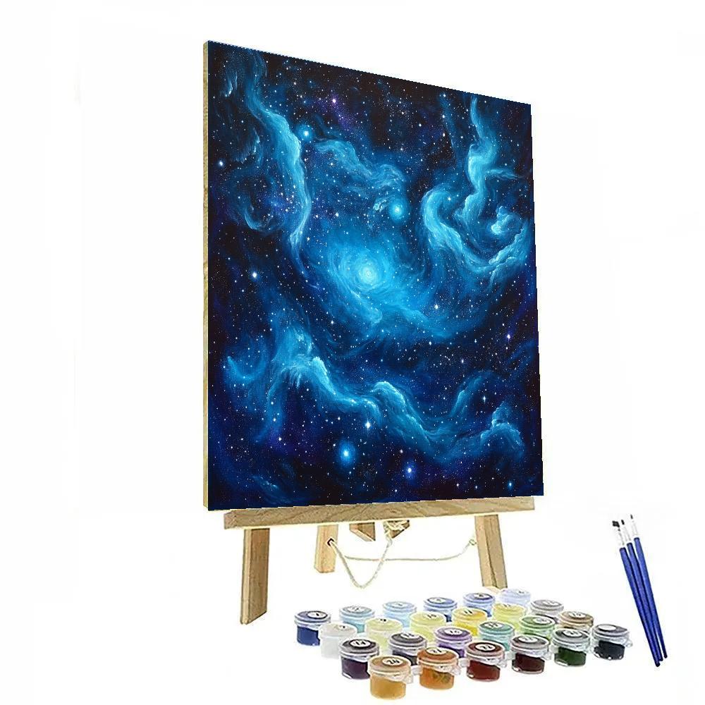 Georges Seurat Inspired Celestial Nebula Painting by numbers kit