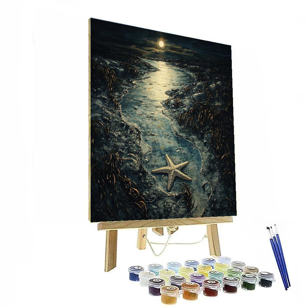 Caravaggio Inspired Lunar Tide Pool paint by numbers