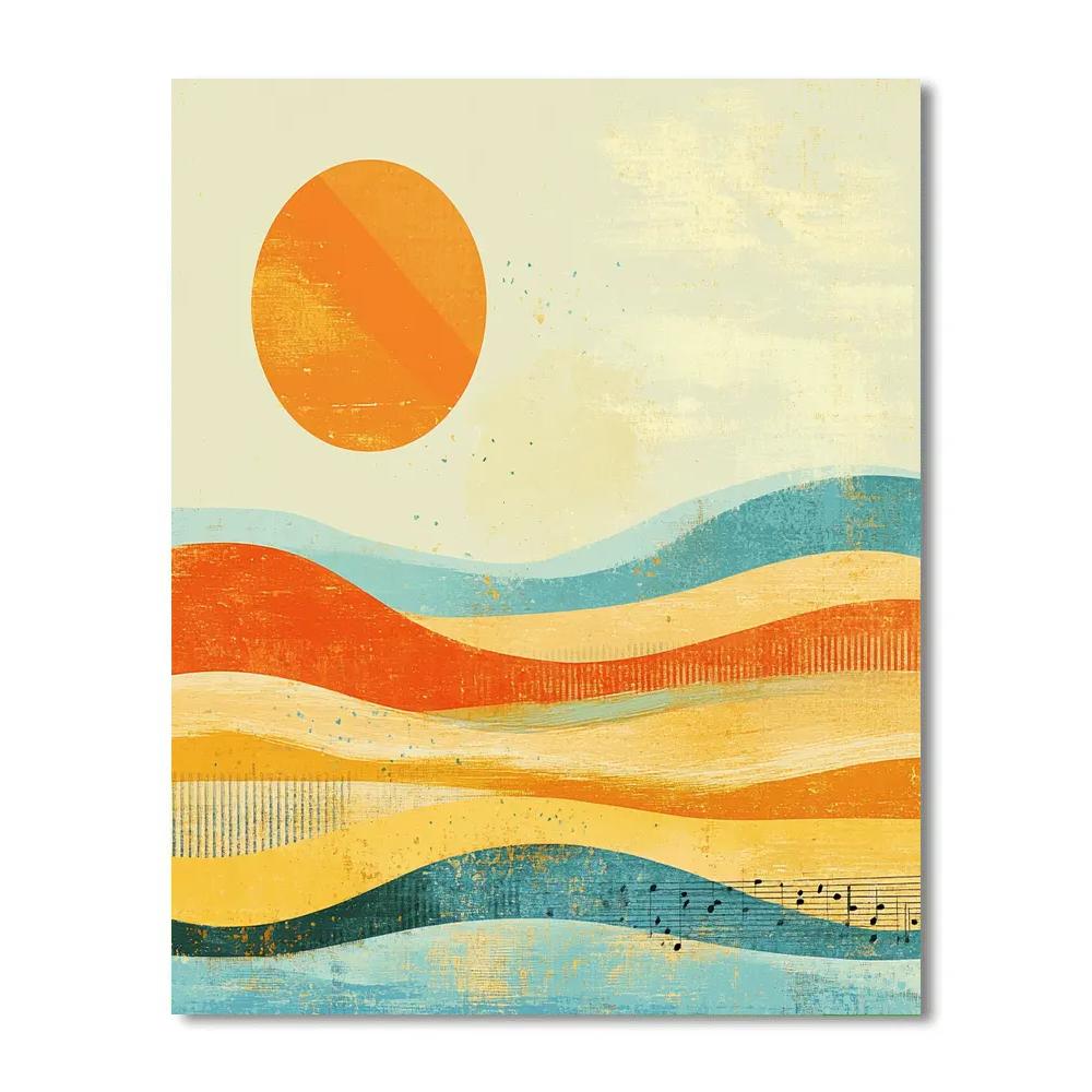 Paul Klee Inspired Desert Sonata Number painting