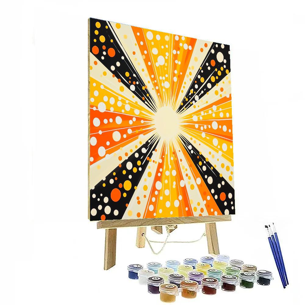 Yayoi Kusama Inspired Solar Dot Constellation paint by number