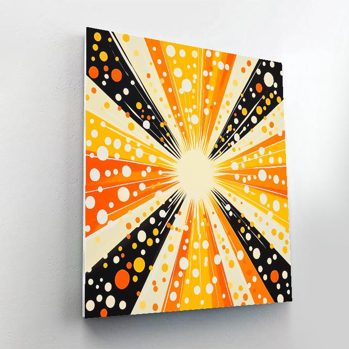 Yayoi Kusama Inspired Solar Dot Constellation paint by number