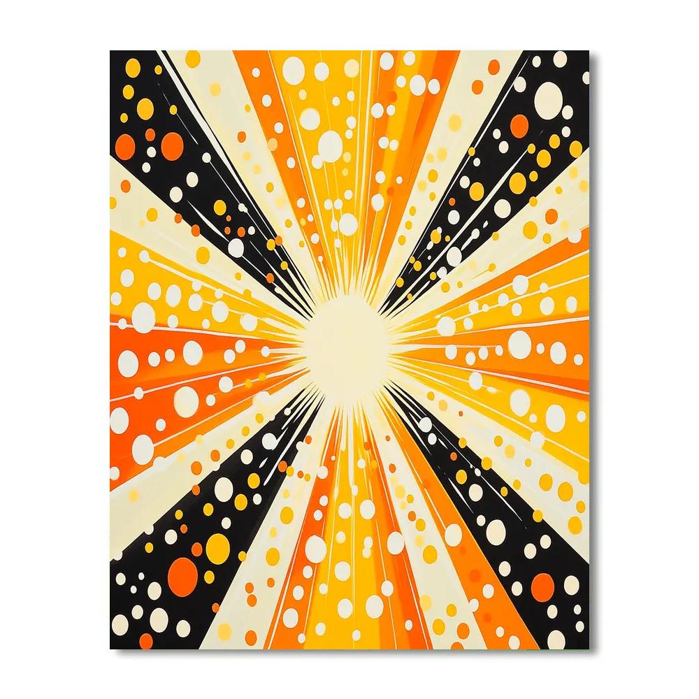 Yayoi Kusama Inspired Solar Dot Constellation paint by number