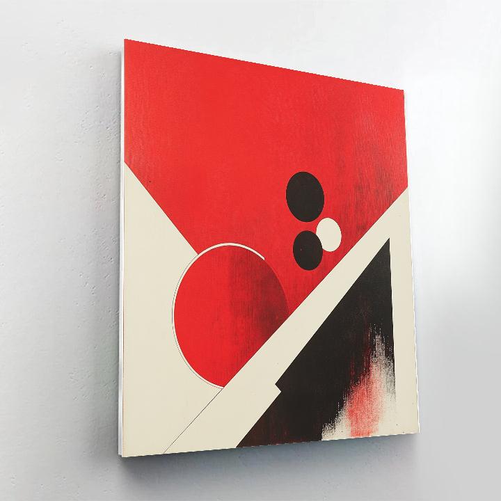 Kazimir Malevich Inspired Red Orbit Arrangement painting number kit