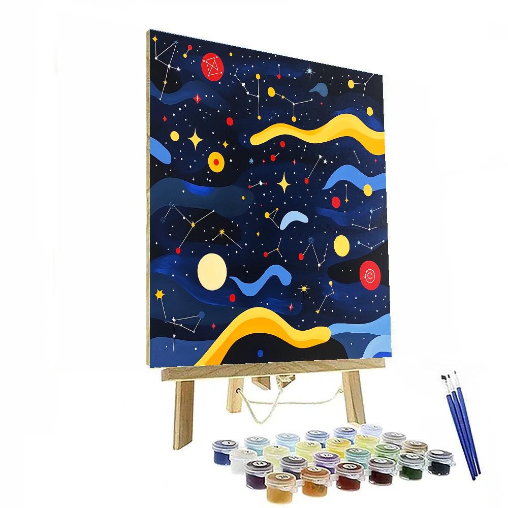 Joan Miró Inspired Dreamy Constellation DIY paint by numbers