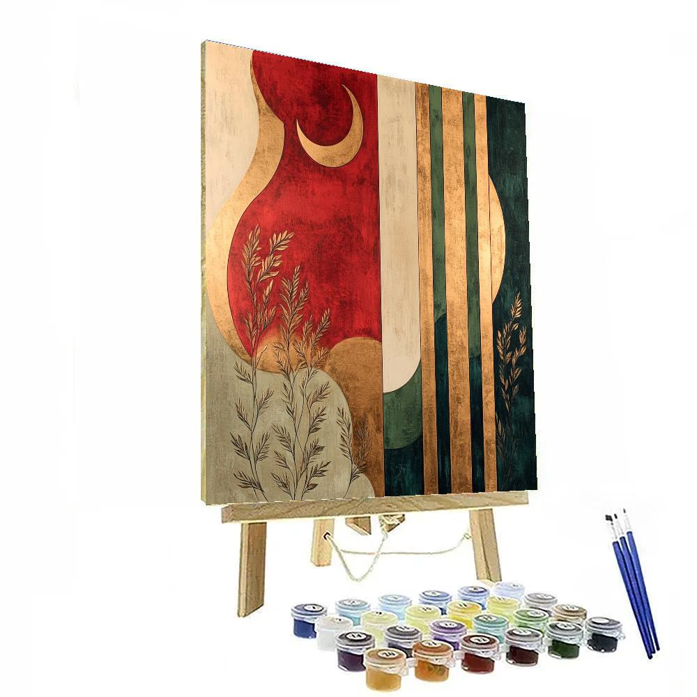 Gustav Klimt Inspired Ember Rings Of Renewal Painting by numbers kit