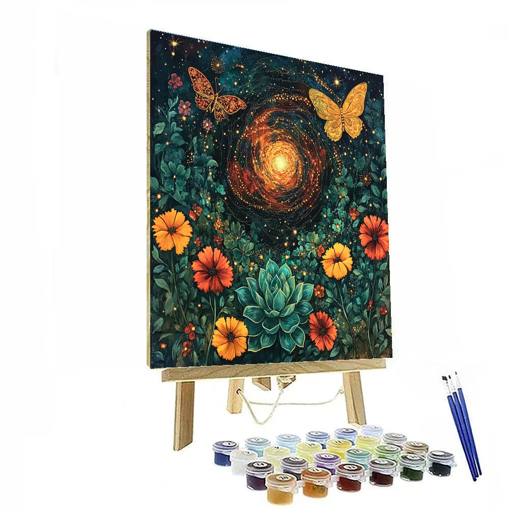 Frida Kahlo Inspired Night Garden Nebula paint by number