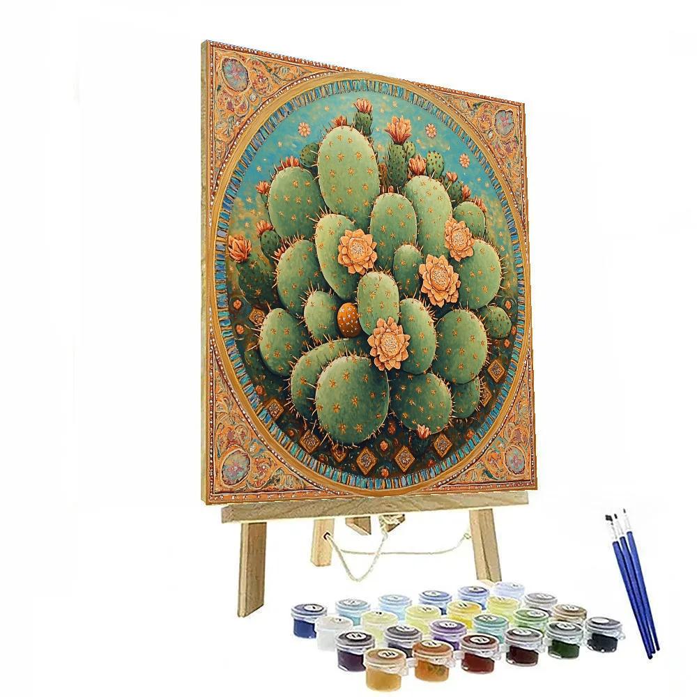Frida Kahlo Inspired Resilient Cactus Mandala Painting by numbers kit