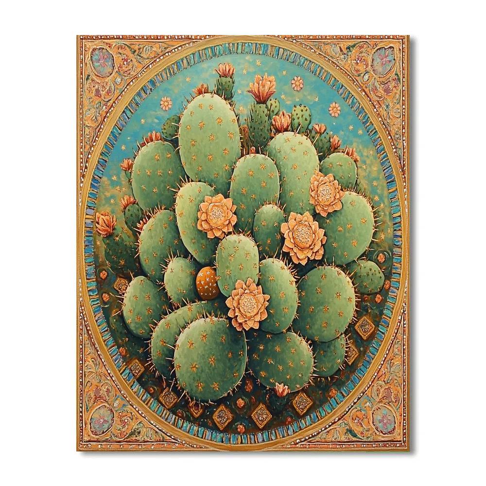 Frida Kahlo Inspired Resilient Cactus Mandala Painting by numbers kit