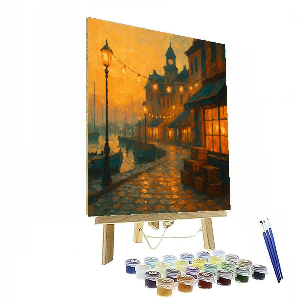 Lanterns On The Old Quay Painting by numbers kit
