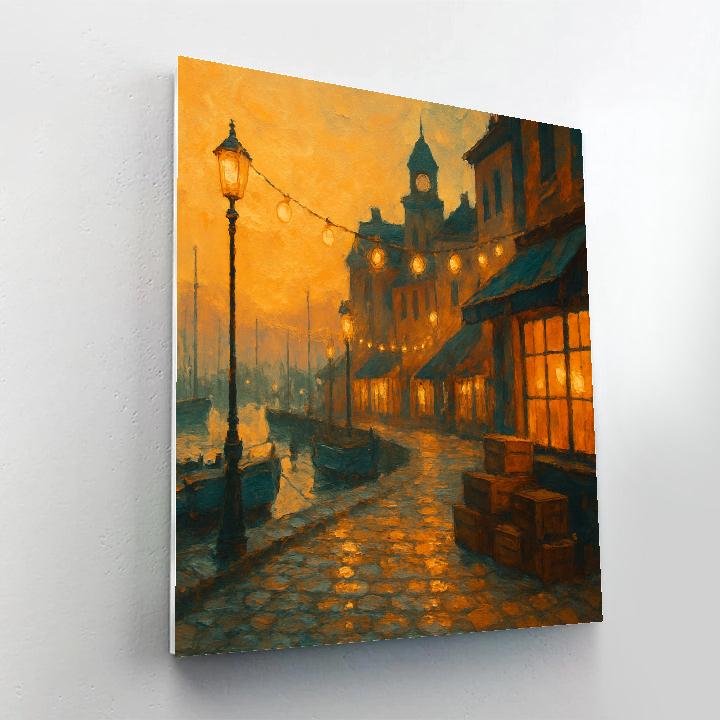 Lanterns On The Old Quay Painting by numbers kit